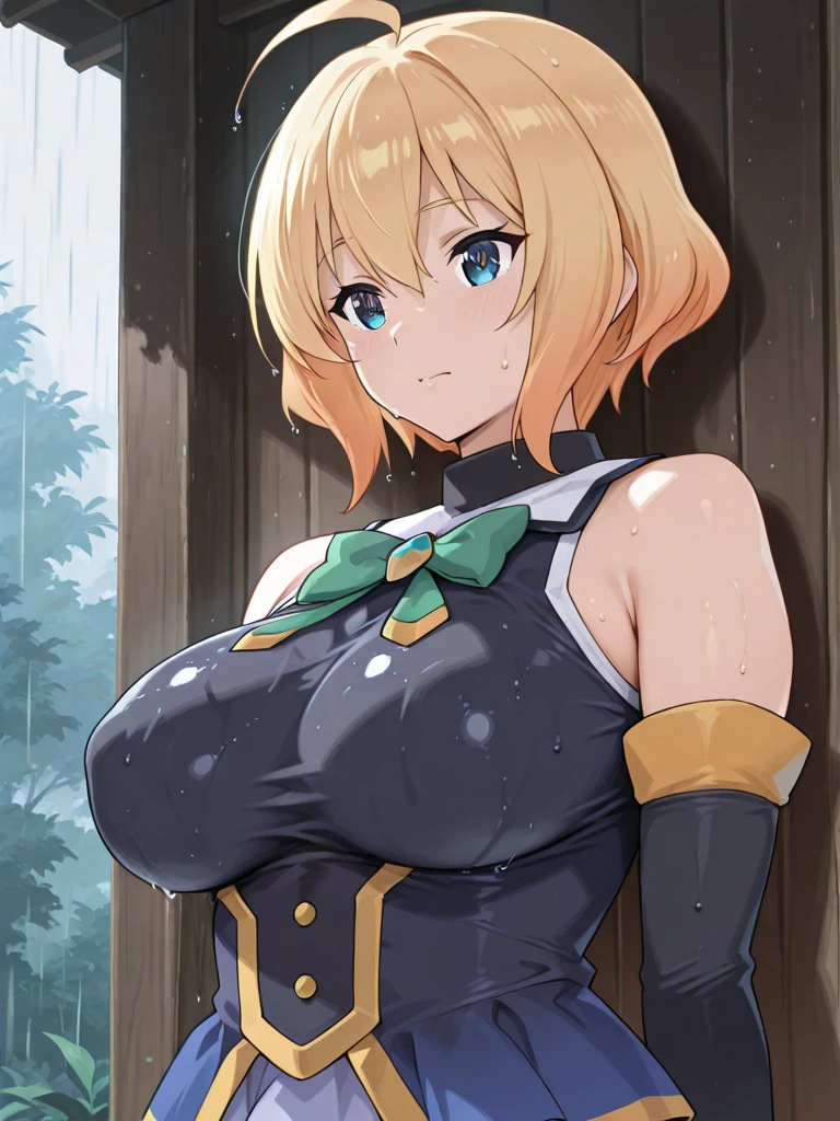 best quality, high resolution, large breasts, blonde hair, blush, Evil smile, cowboy shot, looking at viewer, bowsette, pink lip, (((gigantic breasts))), in a volcano with lava,