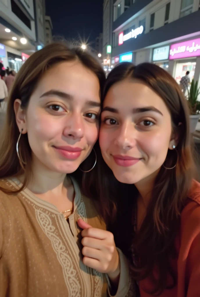 two women are taking a selfie in a restaurant with a phone, Imagen de perfil, Foto de perfil, by Nándor Katona, foto de perfil, Magali Villeneuve y Monet, Con Godray, En Sao Paulo, both smiling for the camera, imagen de muy muy muy baja calidad, by Amelia Peláez, fernanda suarez, valentina revolver