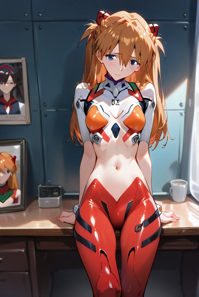 (masterpeace),(Evangelion、Asuka、Asuka Langley,Red bodysuit,nsfw),Clear illustrations,Clear illustrations,Dynamic Angle,Super detailed, figure, One girl,
((Soryu Asuka Langley, Interface Headset, Red bodysuit, blonde),(Beautiful and detailed:1.1),(Sitting), Top view,Cute face,Medium sized breasts,stare,
(Inside the spaceship、Mechanic room with tools and spaceship window),
(nsfw,Open clothes、Torn clothes、Sexy Face)