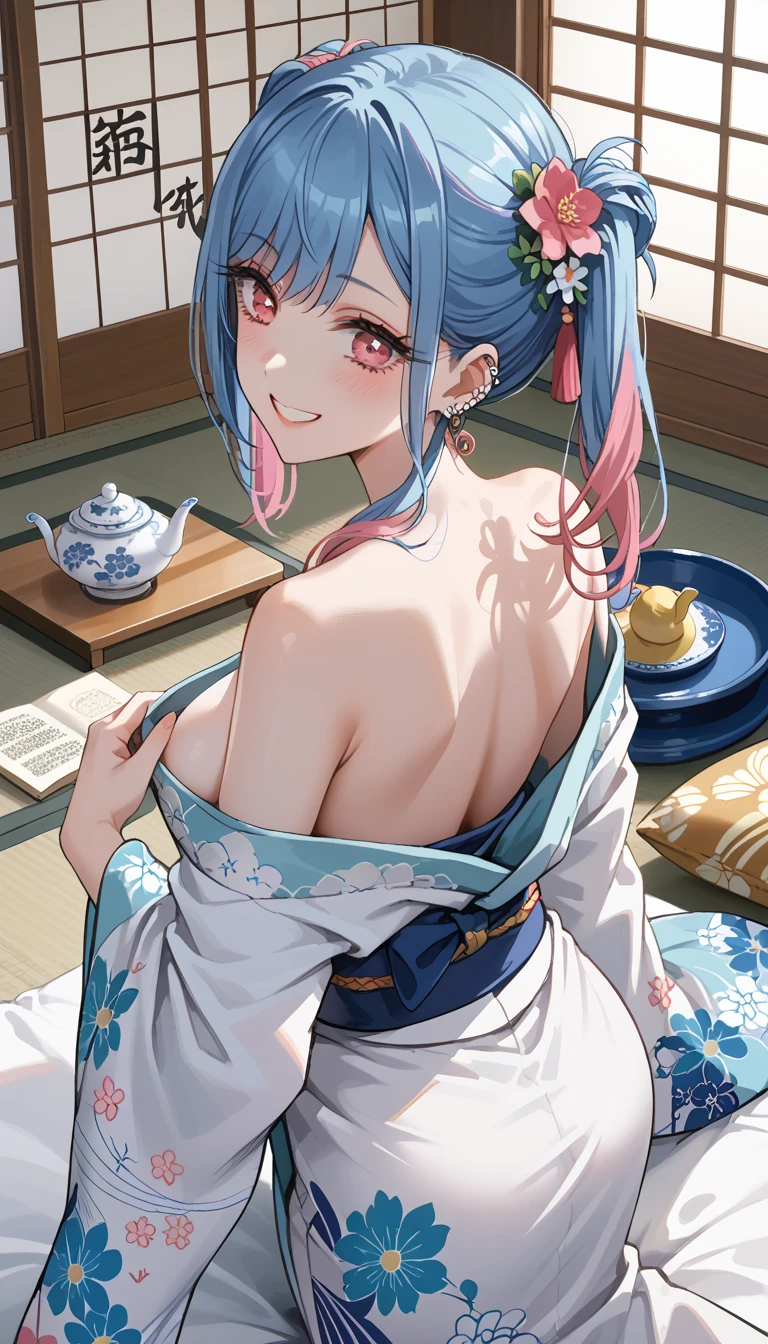 ((master part)), ((best quality)), (ultra-detalhado), ((kawaii)), fofo, (Lovely), ((sexy)), (Foi:1.3), ((extremamente detalhado)), 4k, (8k), best quality, (Beautiful), illustration, estilo anime, Pintura, Dynamic angle, cowboy shot, de curinga, (esfregue o peito:1.4), (Poses for erotic photo albums), gradation, foco de corpo inteiro, Menina fofa s, 1girl em, sozinho, Japanese miko costume, cabelos pretos, Cute random colored eyes, ((Olhos bonitos)), de pele branca, Hairstyle Random, Glutes, (Seios colossais), (envergonhado), problematic expression, (blush vermelho:1.5), suar, efeito espumante, Reflexo da lente, brilhante-cintilante, Brilhando