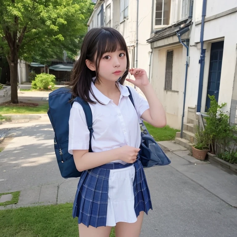 Cute high school girl