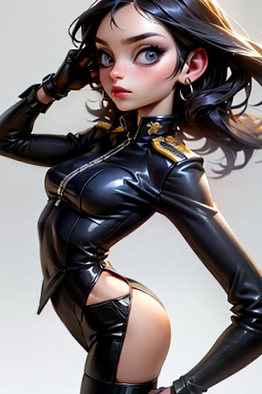 obra prima, melhor qualidade, ((only two women,)) ((kpop idol, straight black hair, mouth open wide, ecstasy expression,)) erect cone tits, ((wearing shiny gold leather biker moto jacket,)) ((jacket has padded shoulders, jacket has stiff high collar,)) (((wearing slick gold crumpled leather miniskirt, pussy visible,))) wearing louboutin heels, body is very skinny, ((sitting back, legs spread, mashing tits,)) ((camera front view of body,)) shallow depth of field, highres, HD, 8k, anatomically correct