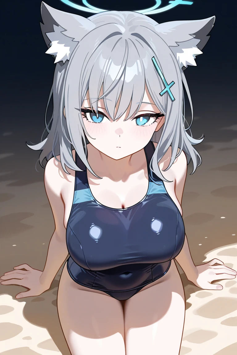 NSFW,masterpiece,Highest quality,High resolution,Super detailed,Shirakami Fubuki\(Hololive\),Snowstorm、Gray Hair、One-sided braid、Ahoge、Earrings、Fox Tail、(High quality sexy halter cross micro bikini),Embarrassed,Frustrated face,Lust,blush,Expecting face,(Ecstasy face),beach,Palm tree,Rock Shade,(To flatter),want,Streaks,(Sex slave),(Middle-aged men),Having sex,Insert,Creampie,(Sunburn)
