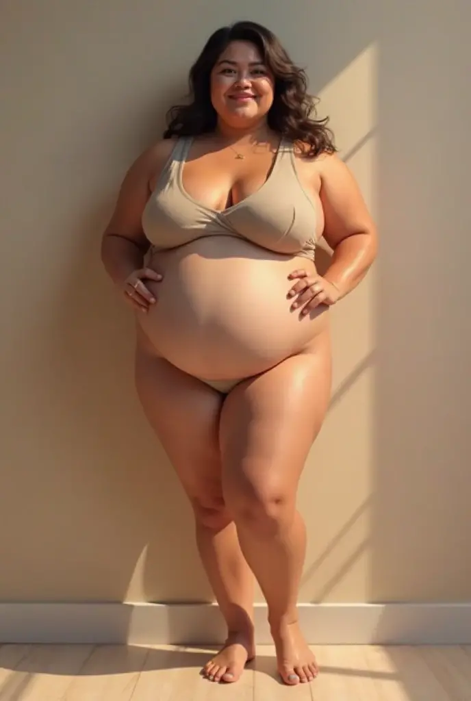 Naked Latina woman with big tits we see her whole body