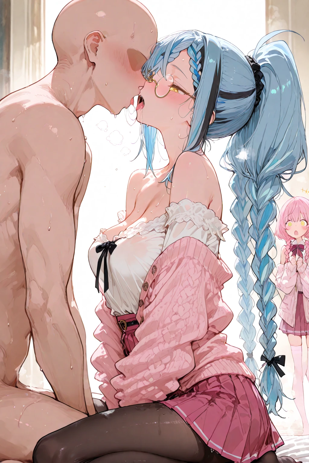 NSFW,masterpiece,Highest quality,High resolution,Super detailed,Shiro \(no game No life\),Young Girl,Long Hair,Multicolored Hair,Hair between the eyes,Gradient Hair,Yellow Eyes,Flat Chest,Erect nipples,uniform,Micro Mini Skirt,fear,((Oho face)),(Absent-minded face),Embarrassed,blush,excited,Estrus,orgasm,Trembling,(Climax),(Squirting),(Ahegao),Roll your eyes、squint,Middle-aged men,(Having intense sex),Insert,Creampie,Hugging from behind,Inside the train,From the side,(Molester),Leg spread
