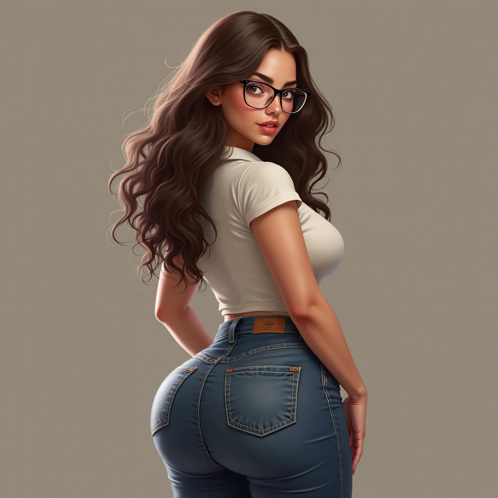 ((masterpiece)),(((highest quality))),((Reference Sheet, Character Design, in front, looking at the viewer , girl with glasses, ~ ~ in front posing, Mr..々Hairstyle, Mr..々Performance, Facial Expressions)), 30-year-old girl in thong white lace, Cute type, (curvy:1.4), (big ass:1.4), Realistic buttocks, Big Breasts, huge tits , thick thighs, Long legs, It's not a big deal, ((High quality fabric, mini panties white, panties white lace, bra, stockings)), ((thong red:1.0) thong white