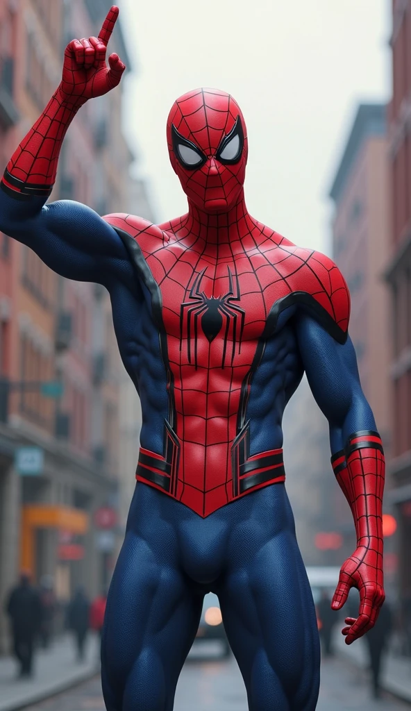 4k, realistic, charismatic, highly detailed, spongebob character, wearing a spiderman costume, he is a spongebob, marvel super hero theme, full body