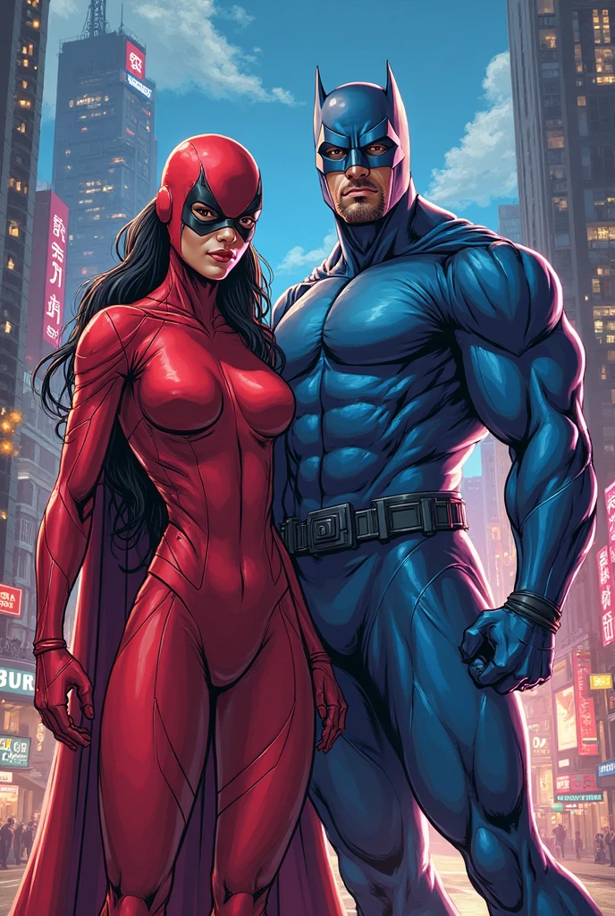 a digital painting of supergirl merging with venom, long hair, cyberpunk art by Josan Gonzalez, winner of the behance contest, afrofuturism, synthwave, neon, shiny neon, thick thighs, thin waist, , nsfw, little clothing, ?????? art, anime, torn battle clothes, extremely sexualized, sweaty body, NSFW, big breasts, big ass, HD, 8k, High quality, details, perfect body, Highlight the body, detail on the perfect face, detail in the background