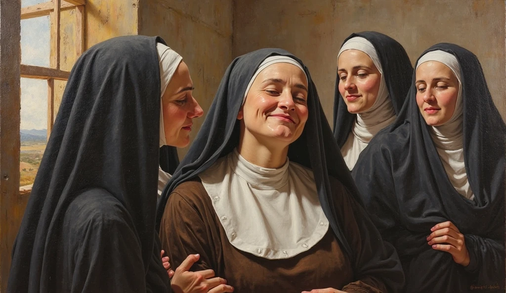 Saint Elizabeth of Hungary helping the sick