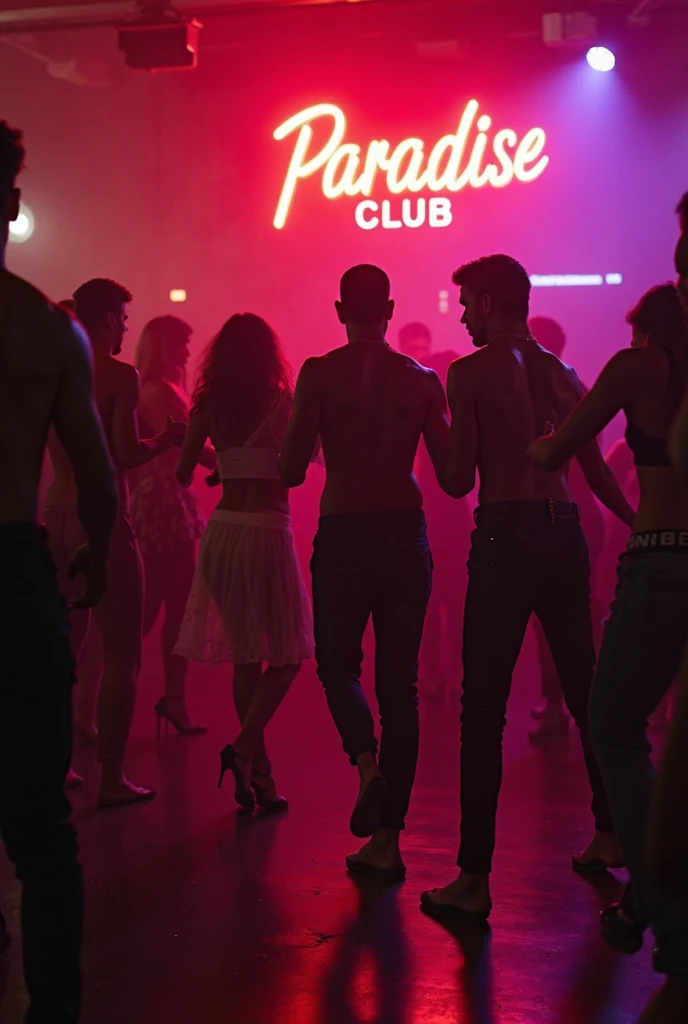 Create a banner for a retro gay party next Friday at 9pm at Luzia&#39;s house.