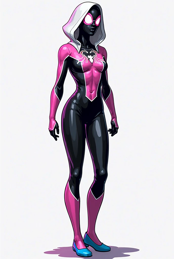 My Hero Academia style, anime Girl, female, Amity Blight, The Owl House, trending on artstation pixiv, (full body shot:0.5), Masterpiece, Perfect Anatomy, Super Detailed, Pale skin, golden yellow eyes, pointy ears, Hair tied into a high ponytail pulled up in front, undercut on the sides, two-tone hair, Aquamarine hair with brown roots, Wide thighs, wide hips, Large breast, full body suit, hero suit, Spotted purple suit, multi-toned suit, purple suit, multi shade purple suit, light purple spot suit, dark purple spot suit, one piece suit,