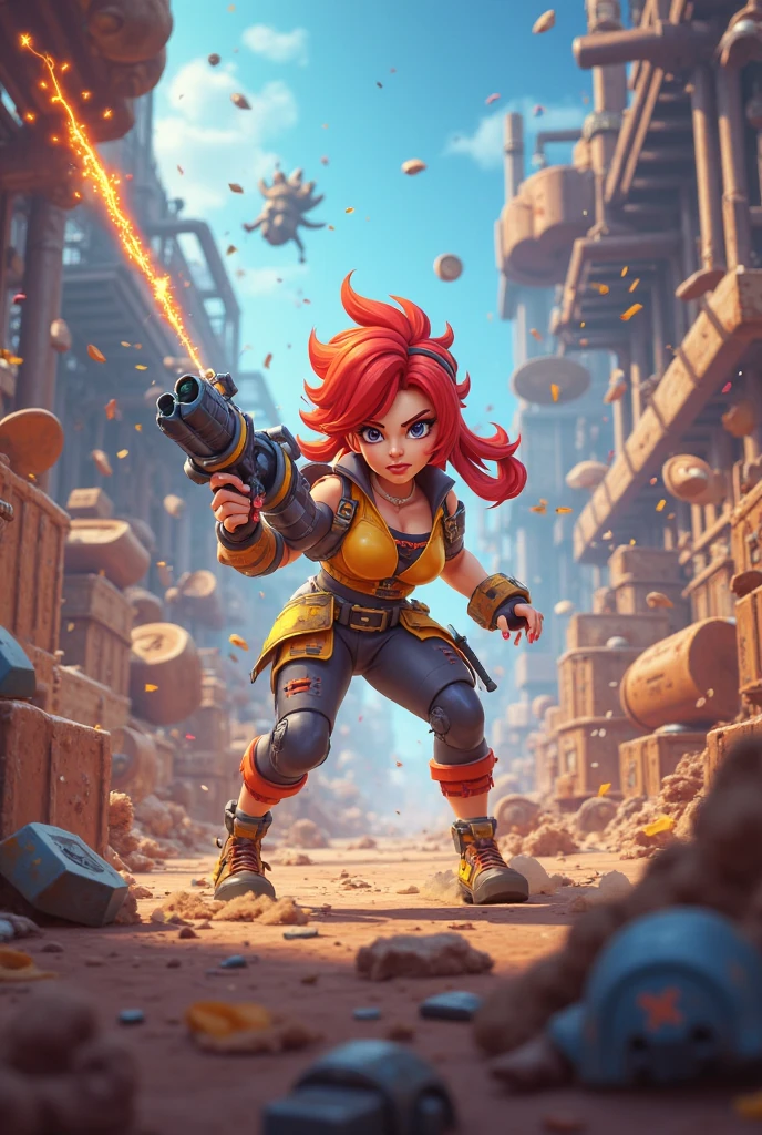 score_9, score_8_up, score_7_up, source anime, anime screencap, masterpiece, expressive eyes, perfect face, cinematic lighting, volumetric lighting, Expressiveh, gnome girl from warcraft, (Monk) ,long ginger hair with two ponytails, oiled skin, voluptuous, toned, dark theme, low light, solo,  musk, green eyes, large breasts, fighting stance, fighting with fists, combat and harsh, huge head, short,
battlefields, Gnome, short stature, big eyes and ears, Mechanical armor, mechanical gloves and boots, mechanical breastplate and mechanical pants, green tabard, green handkerchief around her neck, (Steampunk style),