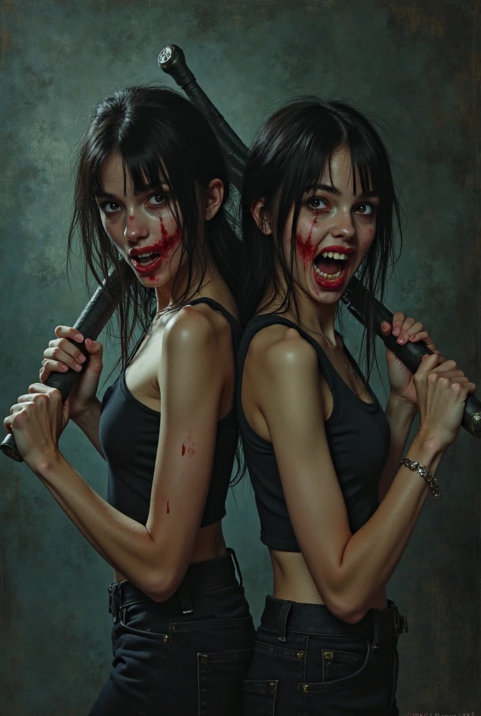 symmetrical female face, Evil, zombie, close up selfy, upper body, torn bra, detailed background, town, alley) (standing:1.2) (dim lit room:1.4) POV hyper realistic