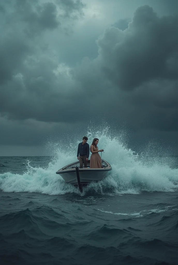 1970s,Lots of people by the sea,man,woman,British,Poor people,Hugged,respectively,There is a boat at sea,Waves,Sky,dark clouds,Low saturation photography,high quality,high resolution