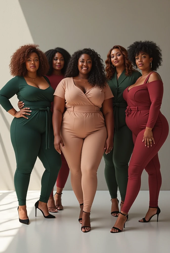 4 sexy fat dark ladies in a lecture hall