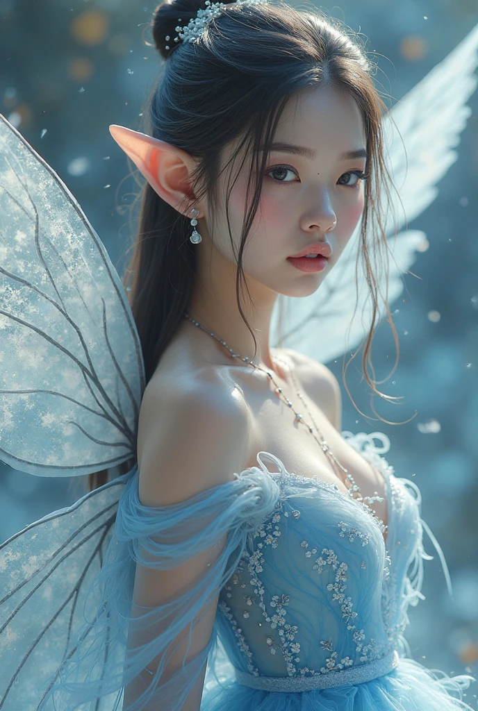 Blue and violet dream color system, sense of fate, best quality, master layout, lighting, mermaid, long fish tail, sea, stone clay, elf, holding mussel pearl, gauze sleeve, water fairy, close-up fantasy and water magic, ethereal fantasy, fairy tale aesthetics, astral fairy, beautiful and elegant elf queen, ethereal fairy tale, beautiful ancient frost witch, fantasy aesthetics! , fairy tale core, anime cosplay, ethereal beauty, fantasy art style, anime girl cosplay, ethereal fantasy, beautiful fairy