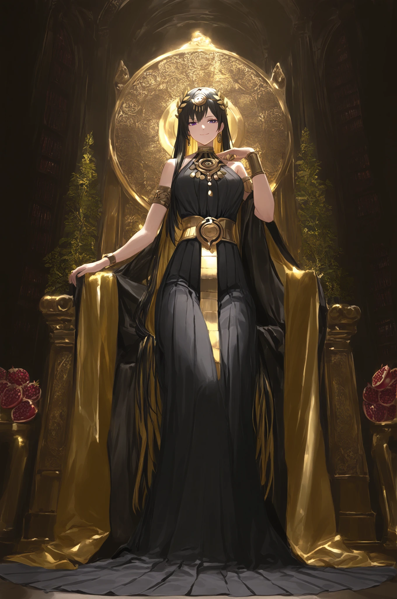 Hourglass figure, hourglass body, highest quality, absurd quality, 8k, perfect body, perfect contrast, beautiful face, yellow eyes, unrevealing skin, 1girl, kneeling, facing viewer, holy maiden, sister, holy girl, praying, from front, sfw, unrevealing clothes, covered skin, black hair, sister, church