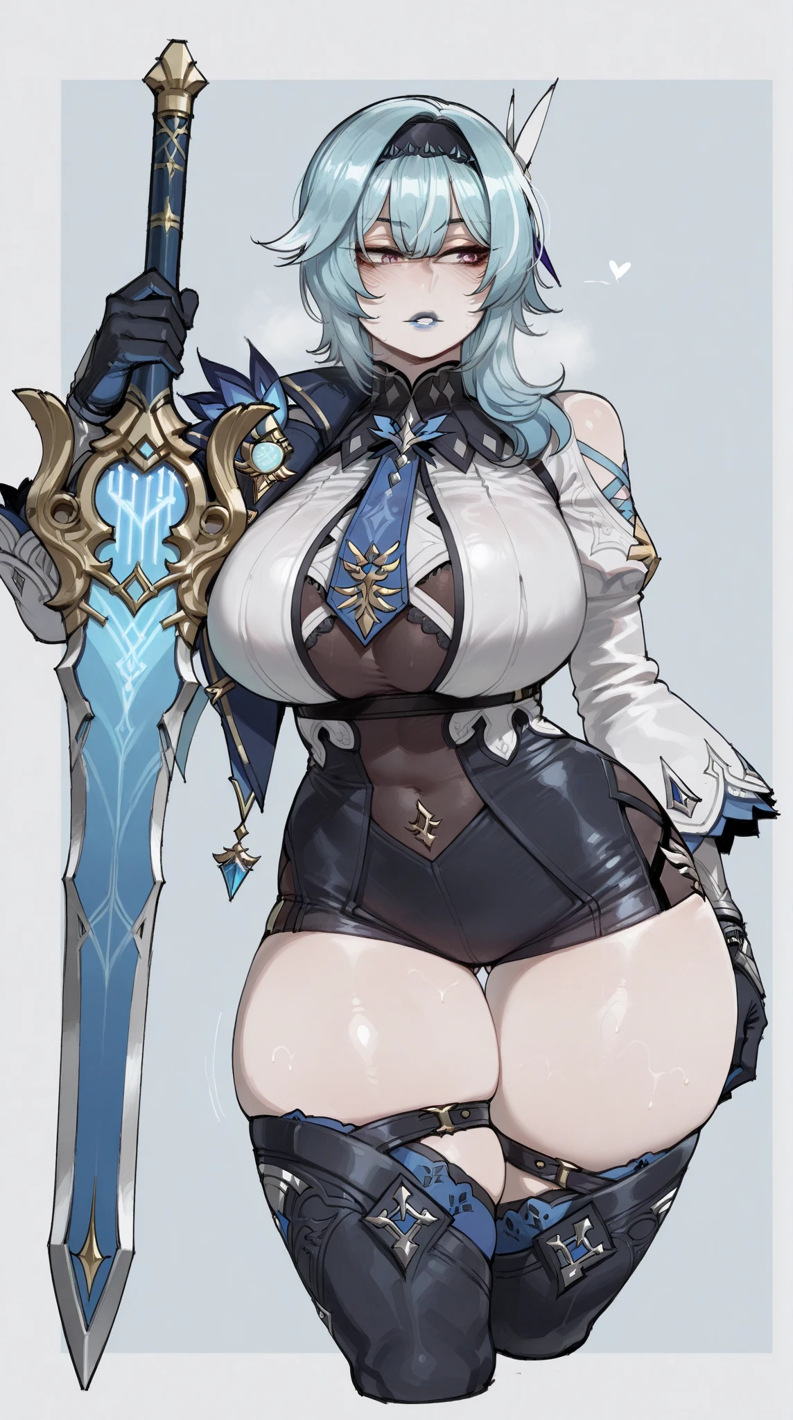 (masterpiece, best quality, high resolution, (huge breasts)1 powerful woman, , wild-looking full body, holding 1 huge fantasy spiked club, brutal stance(white background, sticker), ((full body standing)),