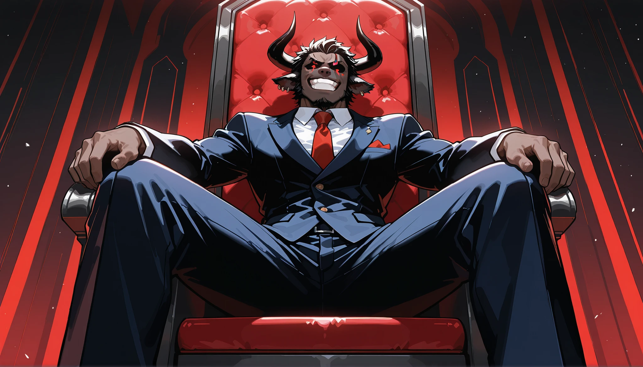 (score_9, score_8_up, score_7_up, score_6_up, score_5_up, score_4_up), masterpiece, best quality, (ultra-detailed),
BREAK
BREAK
1 beautiful-man male Minotaur,sweet-face smiling black-blazer pants high-fantasy-style dynamic-angle Underground Labyrinth. alter church Throne