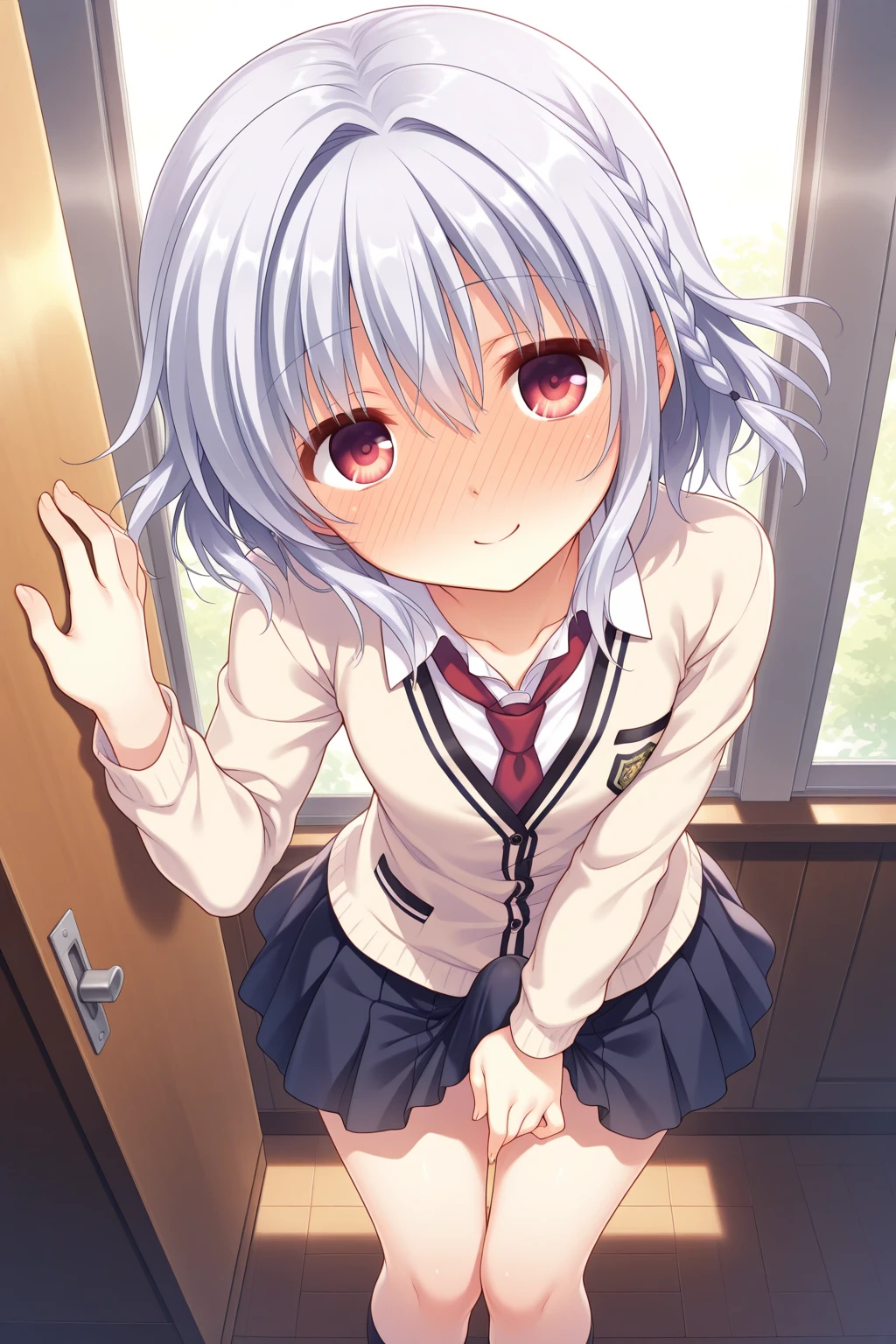 <lora:furano4:1:RMCT>1girl,solo,hair ornament,(blush:1.2),white hair,short hair,furano_cloth,
jewel-like eyes,silence,
school uniform, detailed eyeys,
sitting_on_sofa,(full body1.1),
dusk,windows,snow cover,snow,
sonw,wind,dim light,haze,candle, night sky,
cinematic angle,looking ahead, from side