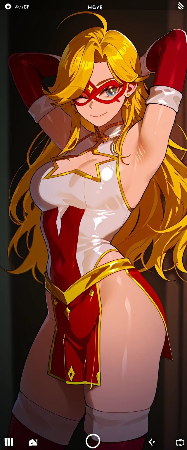 Super heroina con traje de fuego version anime