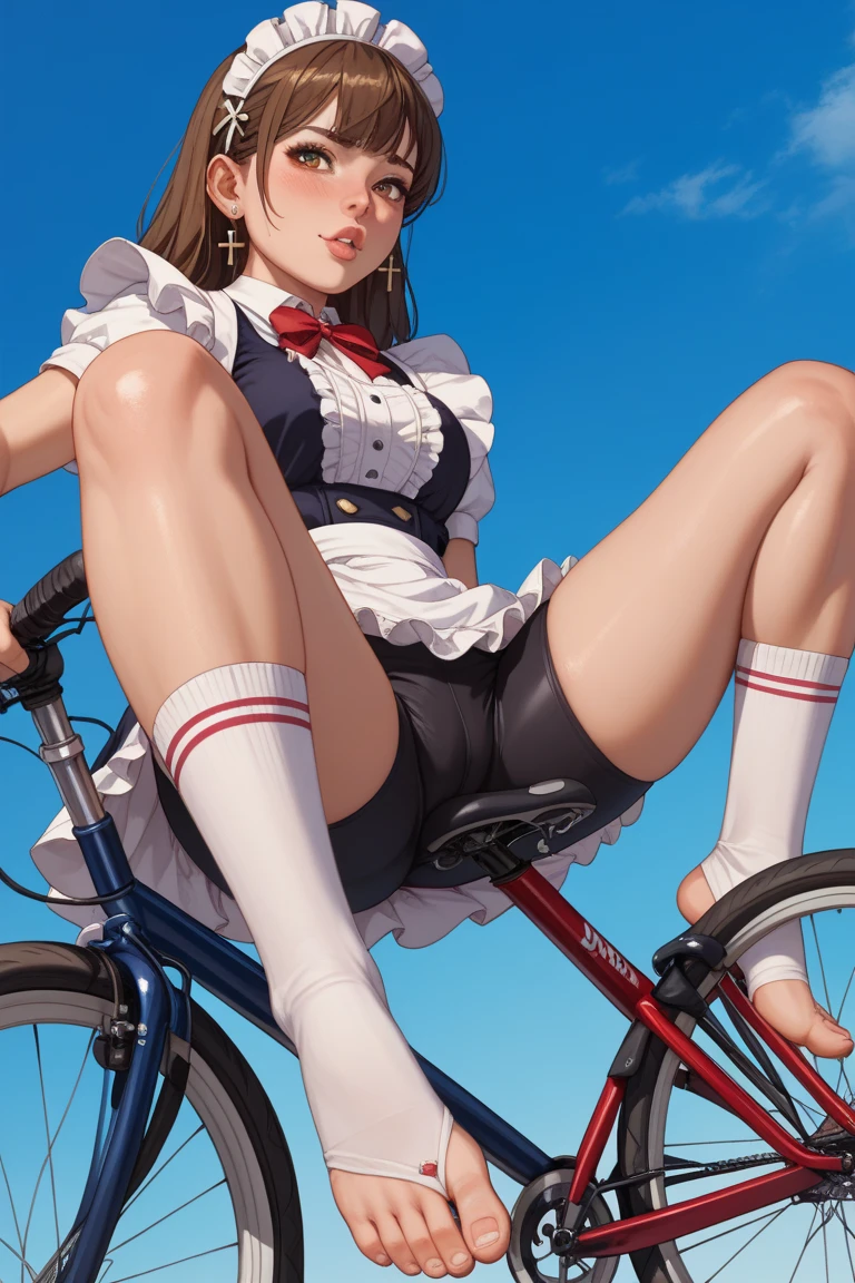 arafed asian girl in school uniform sitting on a tricycle, a hyperrealistic schoolgirl, cute schoolgirl, young pretty gravure idol, hyperrealistic schoolgirl, dressed as schoolgirl, young gravure idol, japanese school uniform, of a schoolgirl posing, wearing japanese school uniform, realistic young gravure idol, japanese girl school uniform, seifuku