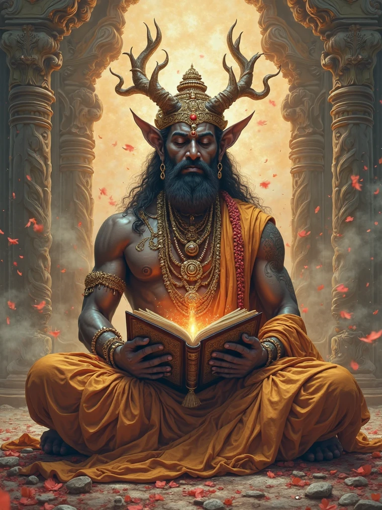 Lord mahabali reading book
