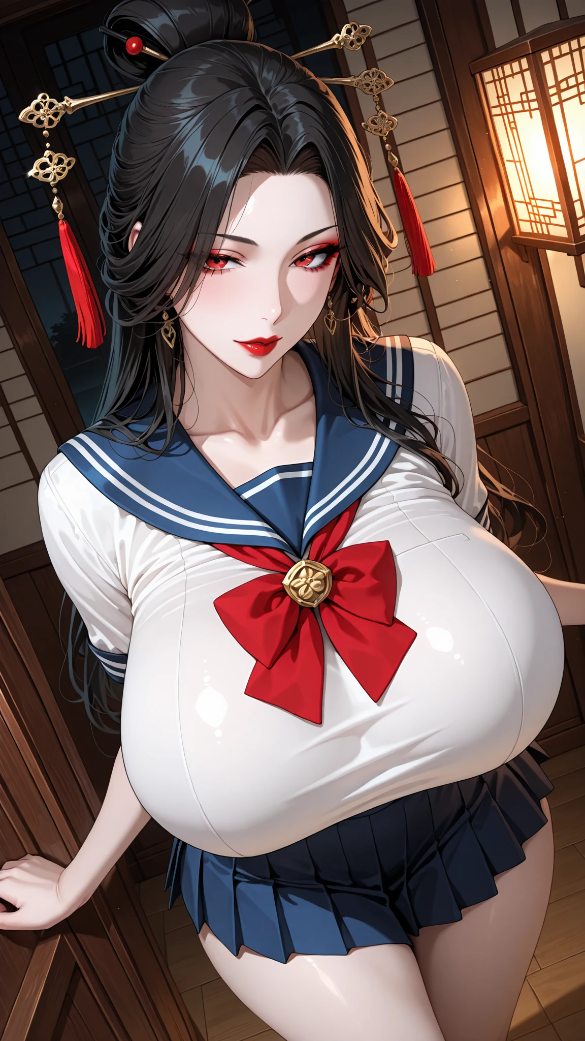 ((SFW、masterpiece、Highest quality、Pieces fly、expensiveest quality、expensiveest level、Best image quality))、(nsfw:1.5)、(Magazine Cover)、(1 Asian Woman)、A very beautiful and attractive 18-year-old woman、Beautiful light brown hair、Intense black eyes、strong eye expensivelights、Very large breasts、Lip gloss、(cute:1.2)、(expensive detail skin: 1.2)、Perfect Anatomy、smile、((Red ribbon tie、Japanese Girls' expensive 、Dark blue long sleeve jacket、White shirt、Navy blue flared skirt))、((正面より少しFrom below見上げるカメラアングル))、(Skirt flip)、(Grab your skirt、Accurate hands、Five fingers)、((The wind blows up my skirt、See-through panties revealed.))、((Skirt flip、White see-through panties、shiny texpensives))、cute see-through underwear、((詳細なWhite see-through panties))、From below、((from the front))、Angle from the feet、Angle From below、((Angle looking up From below、Show your crotch))、Soft Backlight、Soft Light、Soft natural light、Daytime street、