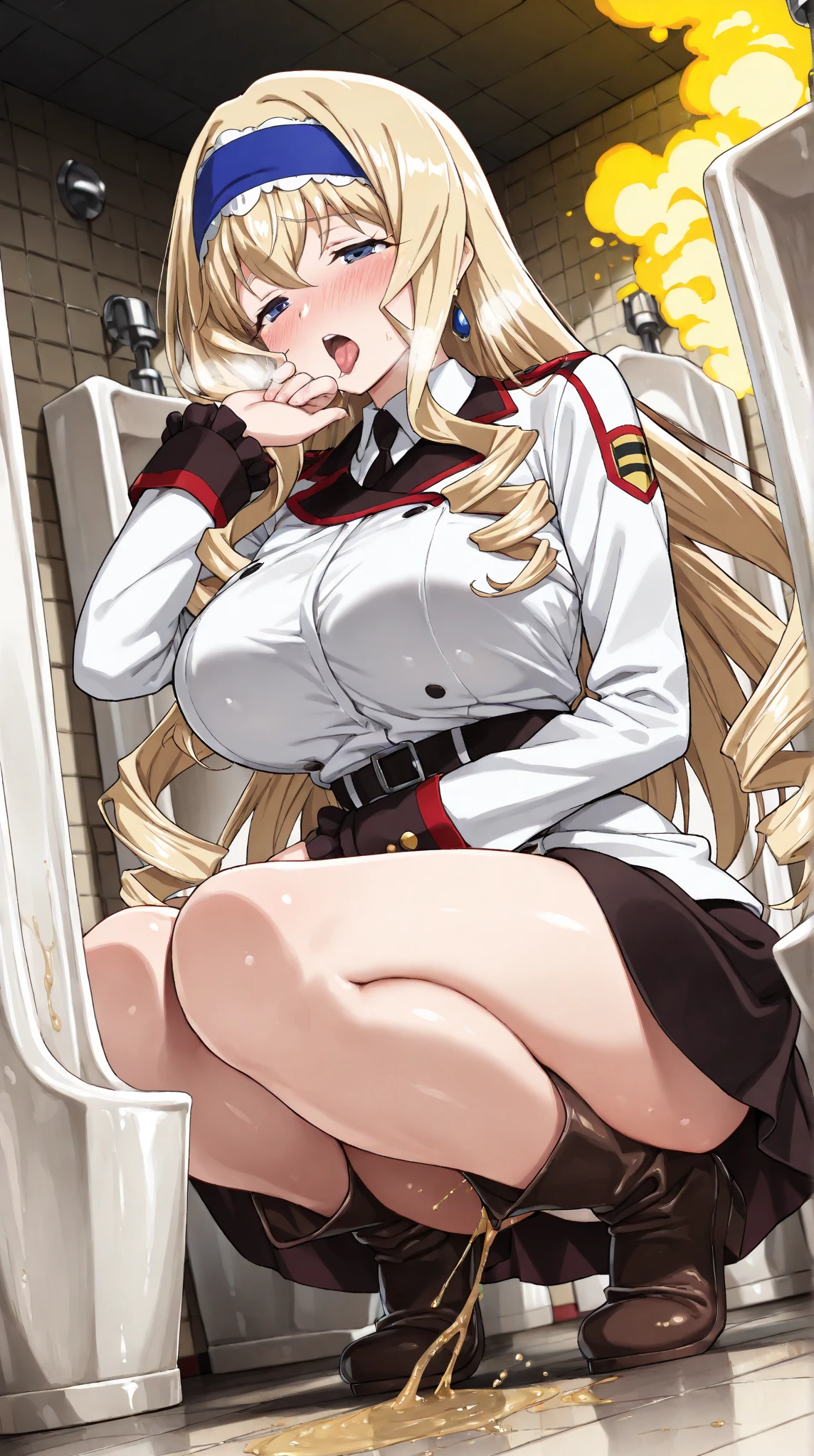 Ultra-high definition image quality、beautiful girl、Female Soldier、beret、Armband、Black knee socks、Slanted Eyes、Nazi military uniform、Long Hair、blonde、One Man、28 years old、intimidating face、Humiliated face、Woman riding man、Very short tight skirt、Cowgirl、Sex、Sex、Inside the military base、Highest quality,Big Ass、Big Breasts、Thighs、Spread your legs and put your dick in your pussy、Gal-style panties、Sweaty buttocks、Sweaty buttocks、pubic hair、Reaching orgasm、Sweaty crotch、Gal-style braジャーを披露、Gal-style bra、Angle from directly below、Shift panties to the side, Her vagina is visible、Inserting the penis into the vagina、Cowgirlfuck、Shaking breasts、男と女は愛し合いSexする、Slippery feet、Sweaty crotch、Love juice overflows、Raise your arms、Hands are tied with ropes