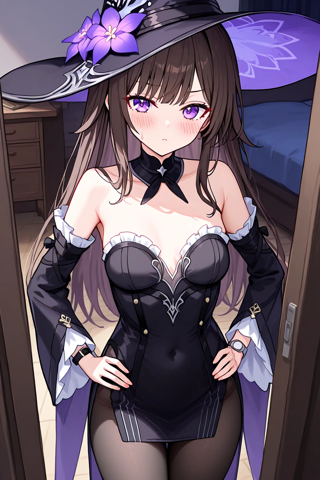 (Masterpiece)、(top-quality)、((ultra-detailliert))、(Super delicate)、naughty witch、Beautiful breasts、Futomo、mystical、Fantastical