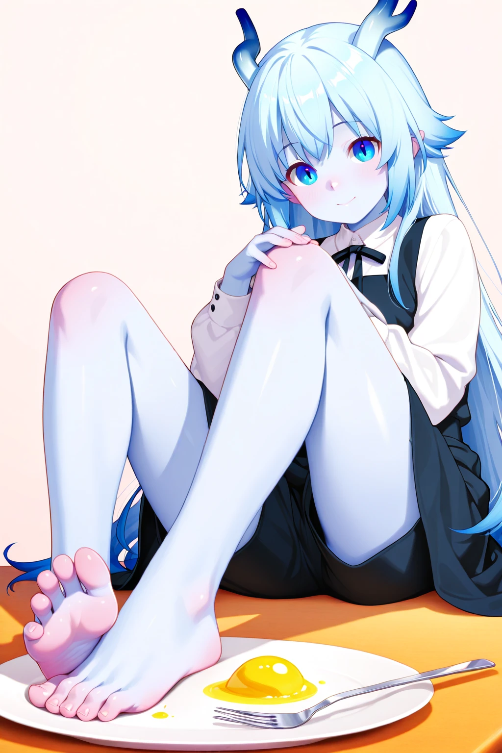 (masterpiece, best quality:1.2), <lora:SironoraStyleLoConV2-4-000009:0.9>, sironorastyle, <lora:aronaBlueArchive_v1:0.9>, arona, 1girl, white hairband, bow hairband, halo, short hair, single braid, one-piece swimsuit, <lora:fmlorav1.2remaster:0.4>, feet, perfect feet,