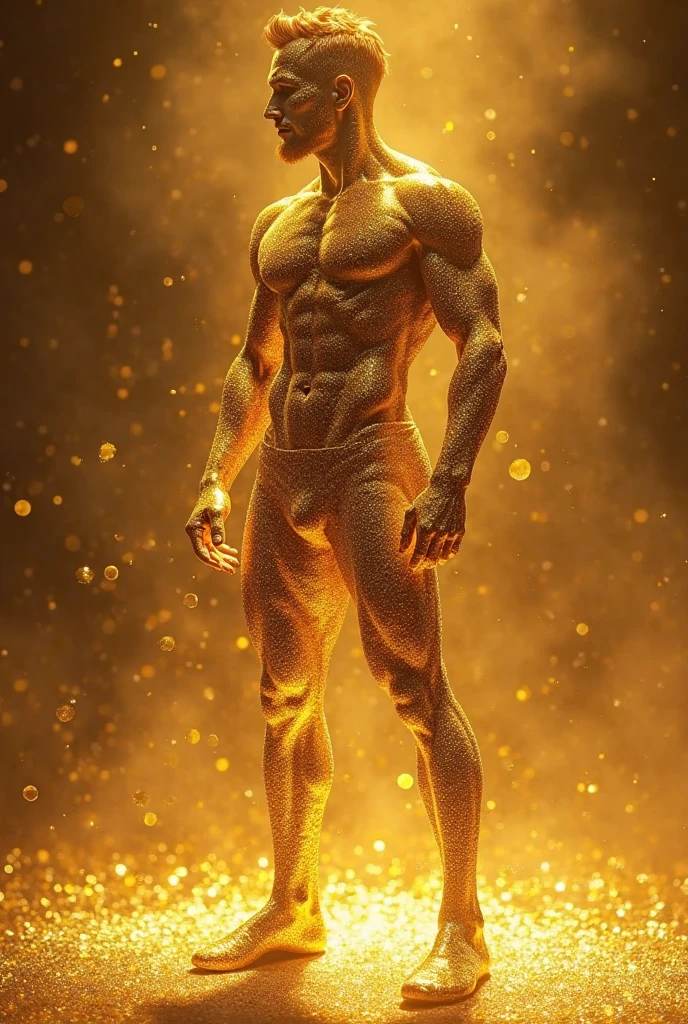 man made of gold suffering