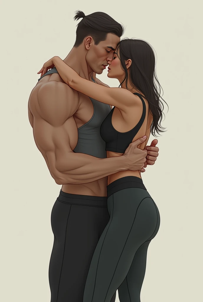 190cm tall man KNEELING on his knees in front of 159cm tall woman STANDING.