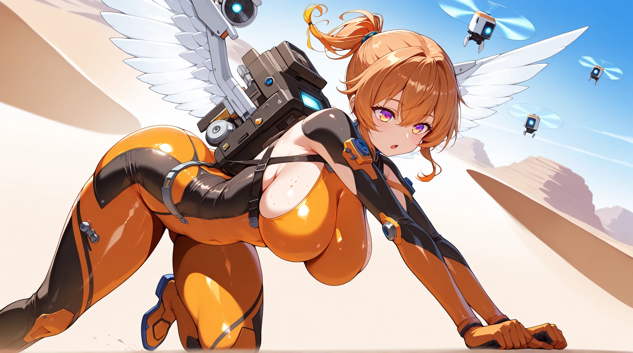 Ultra HD、Ultra high definition、Noise Reduction、perfection、Image quality adjustment、balance、girl、plane、transport plane、Airborne Brigade、((sky diving、parachute:1.2))、blue sky、Camel Toe、Giant tit、Nipple Puffs、Cleavage、Plump、Super big breasts、Super big butt、Bubble butt、I&#39;ll fly higher than anyone else！、Flying in the sky freestyle、Photographed from the opposite bank
