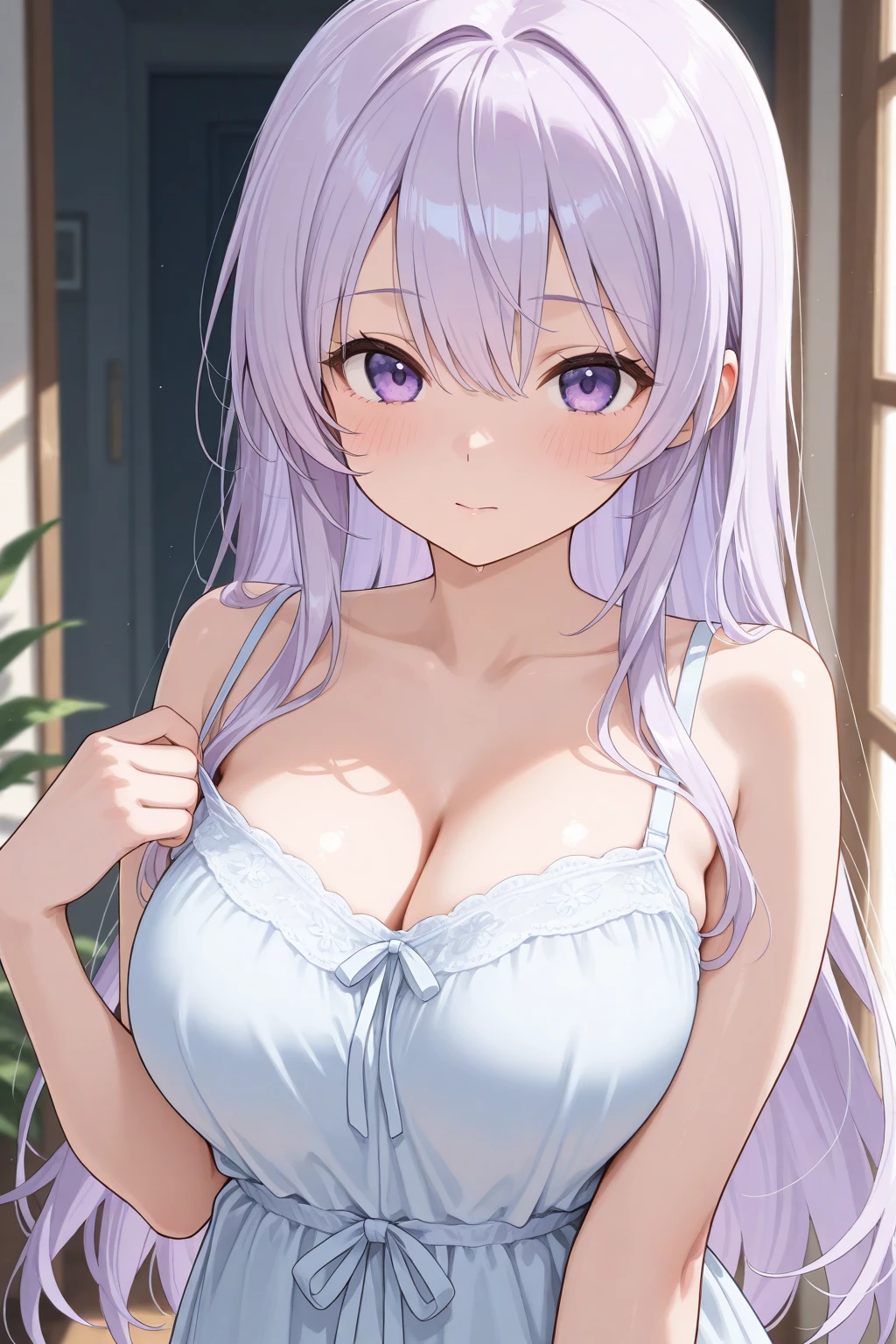 1gril, seulement, belle femelle, (Concentration sur les seins), (seins sortis:1.2), ((seins moyens)), lingerie, bra, Culotte, Indoor, chambre, assis sur un lit, cheveux longs, gradient hair, cheveux noirs, cheveux bleus, cheveux violets, silver-haired, cheveux longs, Solitaire, Ray Tracing, reflection light, natural light, profondeur de champ, gros plan, from above, Masterpiece, Best quality, High Details, High quality, Precise, textured skin, UHD, 1collier en argent, rougissant, beau sourire, beaux yeux, detailled eyes, Gradient Colored Eyes, Des yeux brillants, ((Maintien du sein, attraper les seins, mains sur les seins)), Des mains parfaites, anatomie parfaite