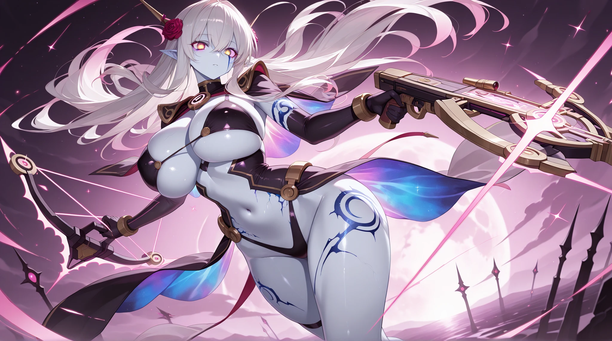 Very detailed, clear, beautiful body, Beautiful nose, Beautiful character design, perfect eyes, perfect face, very high, 4k, Beautiful legs, perfect legs, good hand, perfect hand, Masterpiece, best quality, haveรายละเอียดสูง, illustration, nonsense, perfect anatomy, street fighter, doll set, Chadaloo Doll, doll set, expressionless, look at viewer, red gloves, Emotionless, black Latex, corruption, mind control, female warrior, full body, hypnotized, ความมึนงงที่ไม่haveความสุข, full body suit, Ribbed bodysuit, Both arms are at the sides., obey, perfect woman's body, extremely glossy Latex, hypnosis, Hipnolora, empty eyes, empty eyes, mind control device, Poses, give up_Pose, slave, standตัวตรง, stand, stand at attention, have, necktie, belt, Latex, Ribbed bodysuit, thigh high, garter belt, fighting posture, Extend your right arm away from your shoulder into the air with your hand straight., soldier, thigh boots, 1 girl, hair accessories, light purple hair, purple eyes, long hair, (((Pixel Perfect, perfect detail))), alone, 1 girl, Yae Niizuma, World Distar, wing, feather wing, is, from behind, looking from behind, view from behind