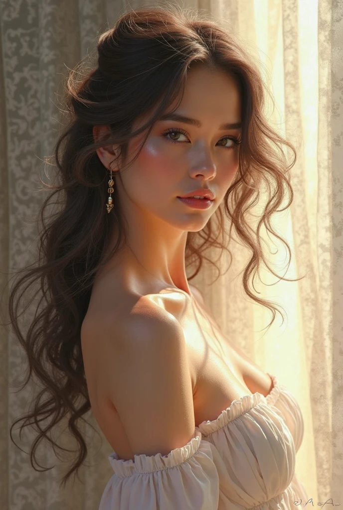 (32k:1.5, Highest quality, masterpiece, Ultra-high resolution), Professional camera work:1.6, Highly detailed skin and face textures:1.3, Captivating portrait:1.2, Very accurate, Very detailed, 1 adult female, ((Amazing night view from the rooftop:1.4, The moonlight at night illuminates my body)), (Satin Nightgown:0.7), Incredibly slim body, Sensual sitting position, sense of loss, Sadness, Expressions of sadness, (Big eyes that exude beautiful eroticism:0.4, Small face, A dreamy look:1.0, I love you with all my heart:0.8, Open your mouth a little, lipstick, Feel the beautiful eroticism:0.9), (Wet dark brown medium length hair), Candles, The chest is medium, Earrings, necklace, bracelet, (romantic, mysterious), Fair skin, elegant, Object of admiration, original, dramatic, Artistic, Innovative, Charm, Heartful, Fancy, sense of openness, sense of cleanliness, Special, exciting, Extreme, Tilt, ((Adult charm, Feminine charm, Hair blowing in the wind)