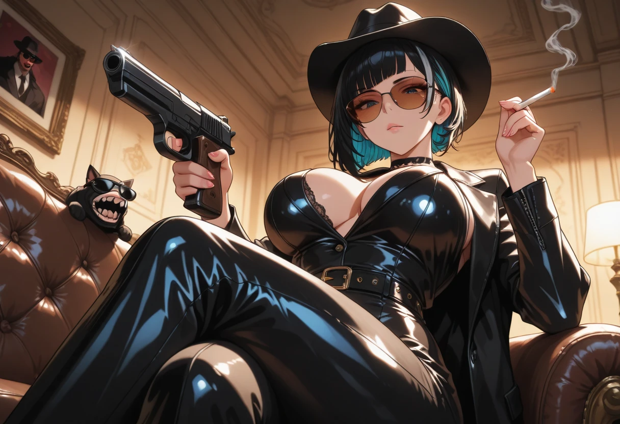 (masterpiece, high quality , mirror-like , Movie Experience , extremely detailed, ultra high resolution ),8K,wallpaper,,(Best Illustration:2.0),( a woman:2.0),(Kusanagi Motoko:2.0),(  Ghost in the Shell style worldview :2.0),( Black Tactical Tights :2.0),(  heavy black light bulb letproof vest  :2.0),( black gloves :2.0),(Shortwave Wave :2.0),( beautiful eyes ),( detailed facial under panties),(  detailed female hand painting  :2.0),(  :2.0),( He knelt down and aimed his pistol at me .:2.0),(Lift your right knee:2.0),(Tokyo in the background, Where technology is developing .:2.0),(monochrome drawing:2.0),(Science Fiction:2.0),( pistol with a laser pointer under the barrel :2.0),( point at me with the red laser pointer on your pistol:2.0)