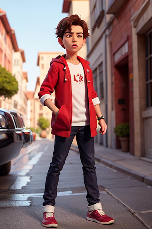 One kids model、male、 No sleeve、Half model、Ultra-realistic skin texture、Showing the whole body、Photo quality、Age is around 10 years old