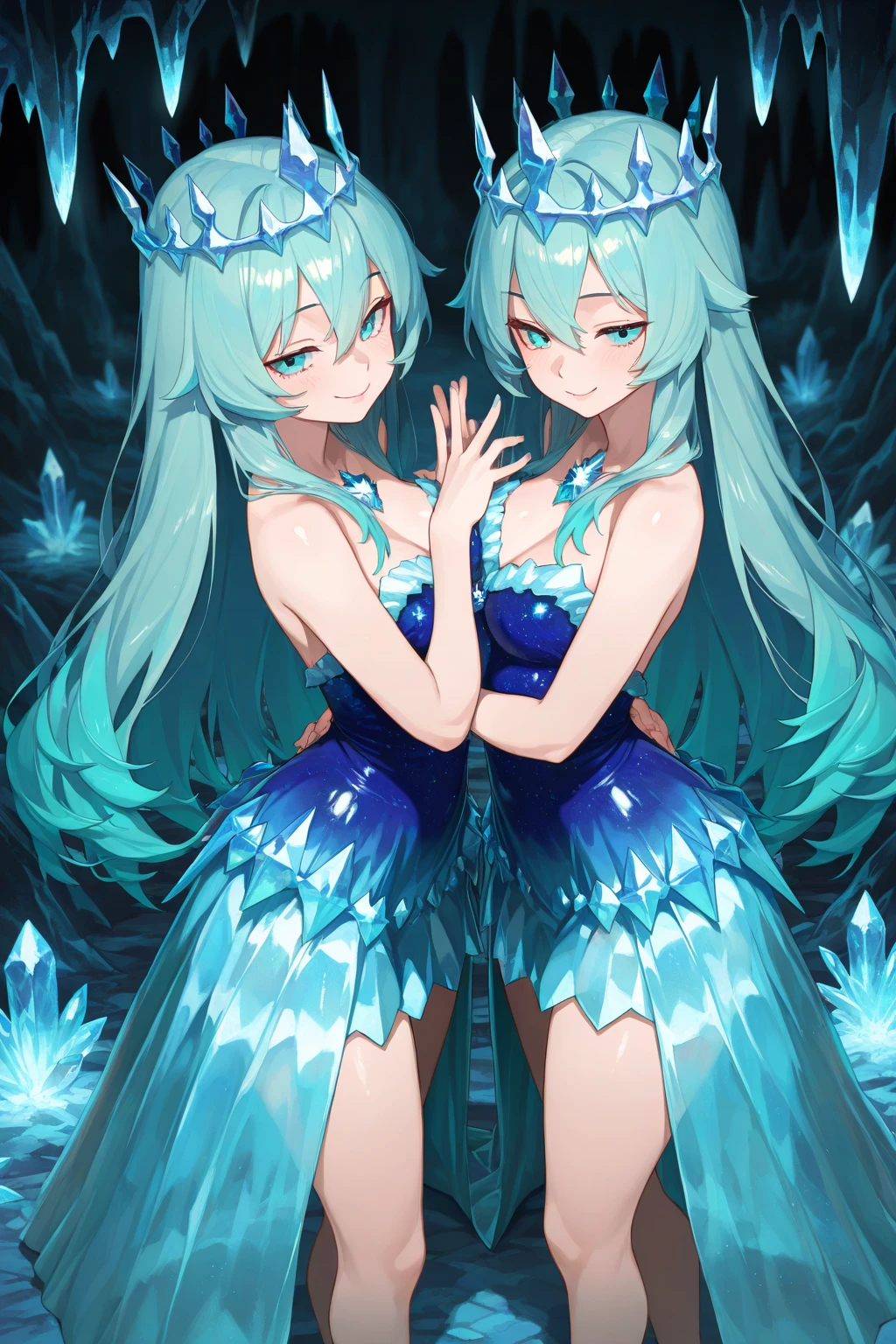 All-back white caterpillar girl serving the Glass Ikura group arrested、amazing dynamism、amazing angle、Overwhelming super radiation buoyancy sandstorm、((((Many friendly crystal cottons whispering to each other while cuddling together.、hugging each other))))、 ((surround each other'gelatin cactus))
