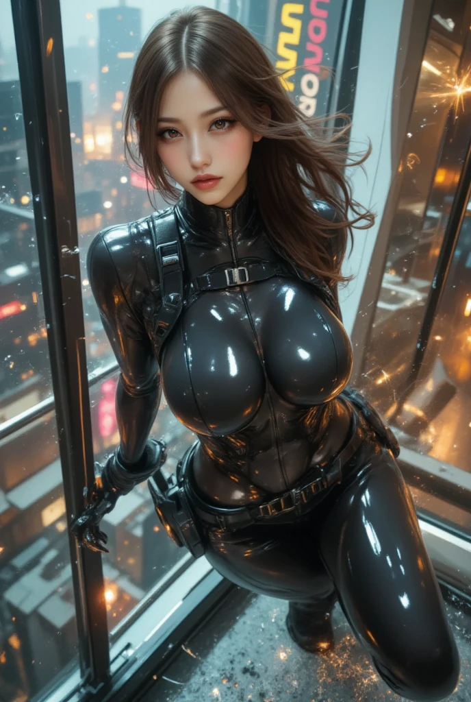 ((Best quality)), ((masterpiece)), (detailed:1.4), 3D, an image of a beautiful cyberpunk female,HDR (High Dynamic Range),Ray Tracing,NVIDIA RTX,Super-Resolution,Unreal 5,Subsurface scattering,PBR Texturing,Post-processing,Anisotropic Filtering,Depth-of-field,Maximum clarity and sharpness,Multi-layered textures,Albedo and Specular maps,Surface shading,Accurate simulation of light-material interaction,Perfect proportions,Octane Render,Two-tone lighting,Wide aperture,Low ISO,White balance,Rule of thirds,8K RAW,