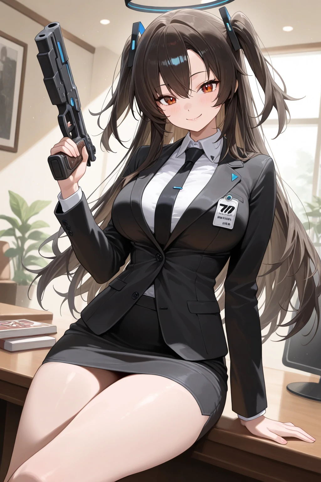 holding pistol, simple gun in hand, gun held on standby