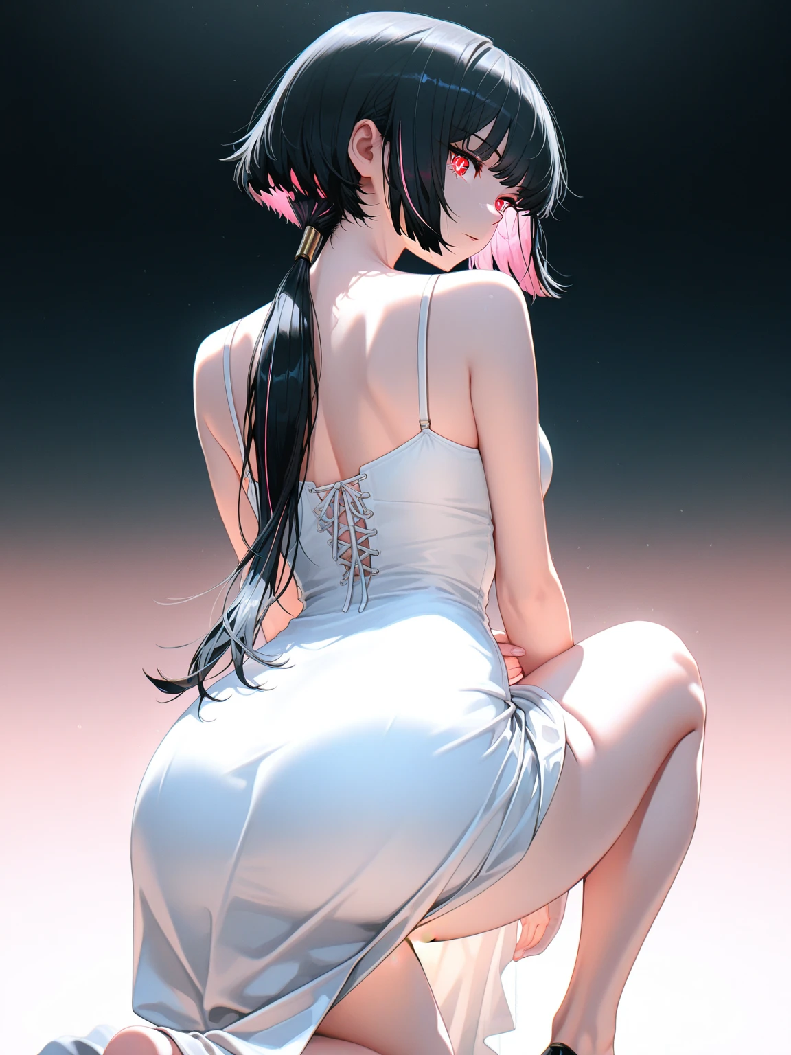 Not wearing anything内衣，nude，Not wearing anything，Turn your back to the audience