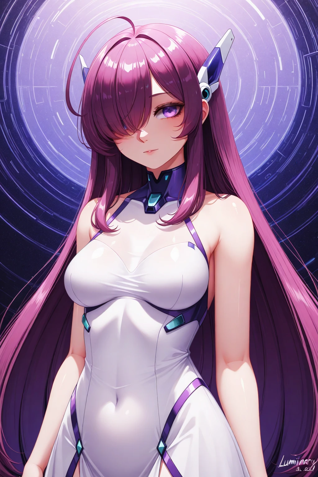 (masterpiece, best quality), 1girl, <lora:Purple Sister (Neptunia):1> purplesister