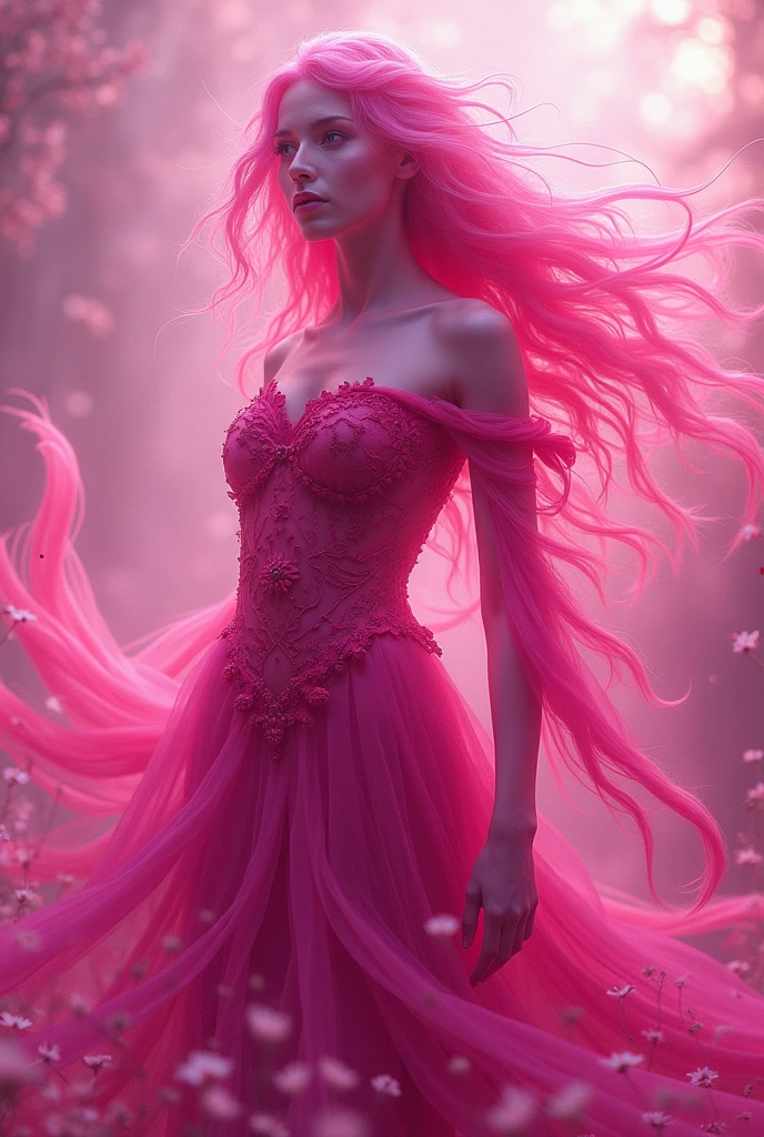A Medusa covered in cherry blossoms