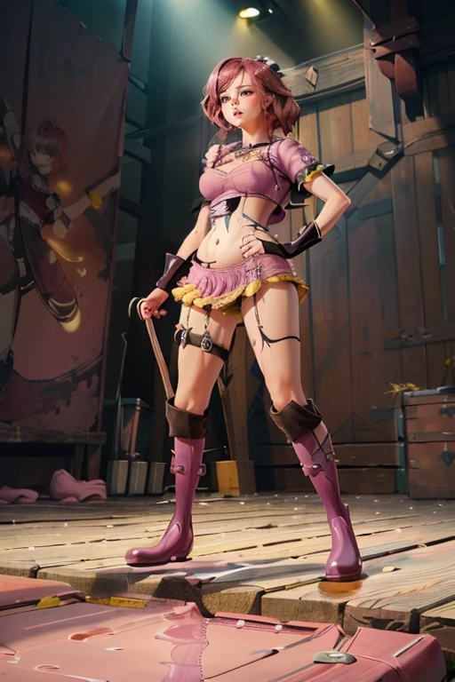 highres, RAW photo, masterpiece, (best quality:1.2), 1girl, green eyes, hairclip, looking at viewer,white background, short hair, smile, solo, yellow eyes, sharp focus, very clear, teen girl, 3d, sylvia_pm, ponytail, medium breasts, cowboy shot, cowboy shot, (micro bikini:1.5), perfect eyes, <lora:L_Sylvia _pm_v1:0.65>