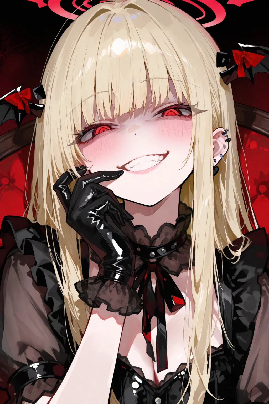 masterpiece, Highest quality, High resolution,(Highest quality,4K,High resolution,masterpiece:1.2),Very detailed,Realistic:1.37,masterpiece, Highest quality, Exquisitely crafted, woman, beautiful, elegant, smile, Blood, iridescent Long Hair, bangs, skirt, shirt, Long sleeve, Frills, shoes, (Red and Black:1.4), flower, spooky, Horror, 頭蓋Bones, Long Hair, Black Hair, Candles, Blood, hair flower, Dead, hair ornaments, Bone, doll, 頭蓋Bone, skeleton, Horror (theme),spooky altar background,Dark fantasy,Red color scheme,Ominous atmosphere,eyeを引く,Storytelling,???????,Anime Style,Concept Art,beautiful細部までこだわった顔と (((赤いeye ))),A terrifying ritual ,Satanic Ritual,Premature death,Misconduct,クレイジーなsmile,Scythe Face,Girl Monster, beautiful, Delicate facial features, 鋭いeye, Sharp Fangs, 青White skin, blonde,robot,Cursed Painting, Dark Background, Cinema Lighting, Dramatic Shadows, Gothic style, Gloomy atmosphere, Dark fantasy, One Girl, , Please open your mouth wide, Open your mouth and baring your teeth,Sharp teeth like a beast, Wide lips, very wide mouth, Vermilion cheeks, ,(Bloodしぶき:1.4),Scary smile, smile,Fallen angel design, ねじれたsmile、Bloodまみれの、頭からの出Blood,、Bloodしぶき、,(Bloodしぶき:1.4),Crossbones, 頭蓋Bone,Horror 一人の男の子, Cream colored hair, Gray Hair, Pearly hair, nice boy, Loose-fitting clothing, Larger clothes, dark red eye, eyeの下のたるみ, dark circles under eye, やみcute, Fluffy hair, Voluminous Hair, skinny, slim, very skinny, Androgynous, cute, spooky, short hair, Horror, Faded colors, White skin, spooky, Unnaturally thin, I&#39;m hungry, eye, eye in background, sharp eye, Long eyelashes, Under the eyelashes, Loose shorts, レースshirt, Frillsshirt, Tie the ribbon&#39;head, Detailed clothing, A loose cardigan, Open cardigan, 滴るBlood, that&#39;terrible, nightmare, Haunted, stitch, patchwork, string, Injury, hell, Injury on arms, self-harm, cut, Black Fingers, factory, Abandoned, A dismembered ghost,Many heads,Many heads,Lots of faces,Multiple faces,Multiple Girls,Frolicking Girl,複数のwoman,tea ,クレイジーなsmile,look up,Face shot,Scythe Face,Girl Monster, slave,beautiful, Detailed portrait, Delicate facial features, 鋭いeye, Sharp Fangs, 青White skin, Thick chain, Dark Background, Cinema Lighting, Dramatic Shadows, Gothic style, Gloomy atmosphere, Dark fantasy, One Girl, , Please open your mouth wide, Open your mouth and baring your teeth,Sharp teeth like a beast, Wide lips, very wide mouth, Vermilion cheeks, ,(Bloodしぶき:1.6),Scary face, Laughter　Witch design, ねじれたsmile、Bloodまみれの、頭からの出Blood,,、Bloodしぶき、,(Bloodしぶき:1.6),Crossbones, 頭蓋Bone,　, Horrorスタイル, ((Fantasy Witch Costume)), ((Flowing white hair)), ,(Bloodしぶき:1.6),womanの曲線, Large Breasts, Thick thighs, Sexy flat stomach, Perfect hands, Perfect anime face, ((dark lolita dress)), Are standing, ((邪悪なsmile)), ,(Bloodしぶき:1.6),Victorian cities, gaslight, Steam circulates, Moonlight Illumination, night lighting, A sky filled with stars and galaxies,disaster々new devil horns,,(Bloodしぶき:1.6),アニメゾンビWitch design, ねじれたsmile、Bloodまみれの、頭からの出Blood,,、Bloodしぶき、,(Bloodしぶき:1.6),Crossbones, 頭蓋Bone,,Photo Background,Wide Shot,Scythe Face,Girl Monster, slave,beautiful, Detailed portrait, Delicate facial features, 鋭いeye, Sharp Fangs, 青White skin, Thick chain, Dark Background, Cinema Lighting, Dramatic Shadows, Gothic style, Gloomy atmosphere, Dark fantasy, One Girl, , Please open your mouth wide, Open your mouth and baring your teeth,Sharp teeth like a beast, Wide lips, very wide mouth, Vermilion cheeks, ,(Bloodしぶき:1.6),Scary face, Laughter　Witch design, ねじれたsmile、Bloodまみれの、頭からの出Blood,,、Bloodしぶき、,(Bloodしぶき:1.6),Crossbones, 頭蓋Bone,　, Horrorスタイル,