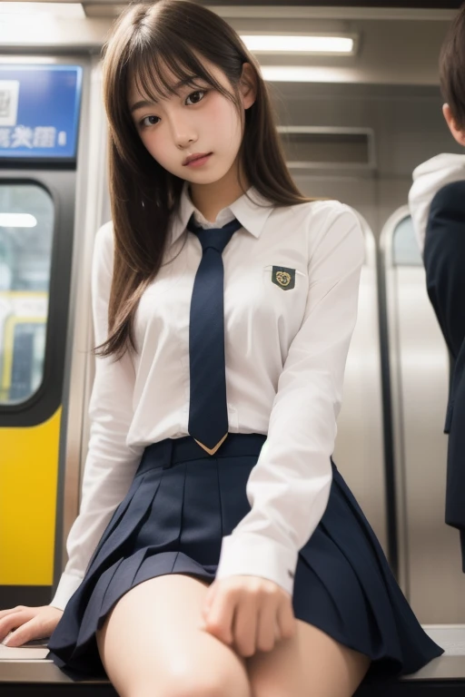 (realistic:1.3), face with shadow, Depth of written boundary, school uniform, {student bag}
beautiful details,great art,(((very detailed))),
{1 girl sitting},{bangs,high school girl,sleep,close your eyes},{{{white panties:camel toe:See-through}}},skirt},
cowboy shot,from before
,(((very detailed))),in the train, a young woman is sleep contentedly. Through the gap between her legs and skirt, I can see her panties. Because the car is shaking, Calm facial expressions and gentle breathing create a calm atmosphere....
,(((very detailed)))