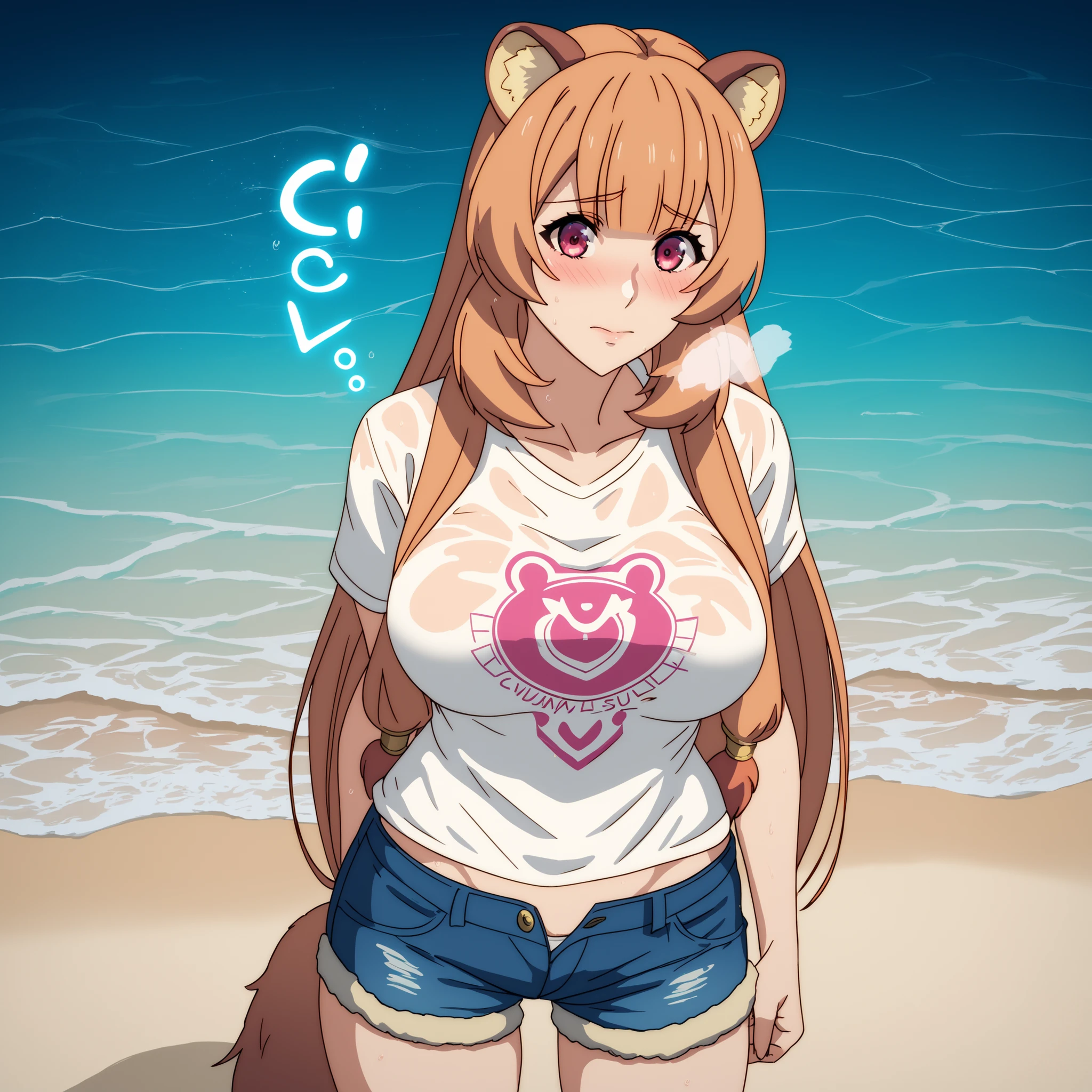 (best quality, masterpiece), 1 girl, centaur, It takes, belly button t-shirt, beautiful girl perfect wolf photo, perfect wolf photo