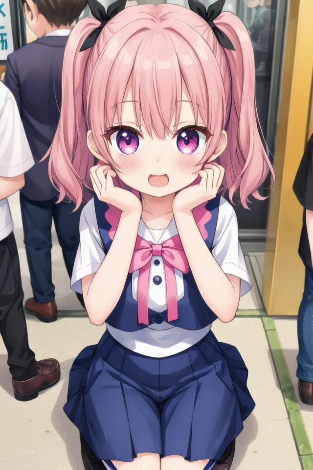 ((Upper Body, close, )) Nakano Nino, short hair, bangs,  hair ornaments, Hair Ribbon, Pink Hair, blunt bangs, Both sides up, butterfly hair ornaments,, s ((close your eyes, blush), White shirt,  A kiss is coming、masterpiece,最high quality,High resolution,Super detailed,Armio,Iris,Long Hair,Hime cut,鈍いbangs,sakuragaoka high school uniform,,(Blue jacket:1.4),Long sleeve,Collared shirt,White shirt,Neck ribbon,Grey Skirt,socks,black socks,Brown footwear,Outdoor,cherry blossoms,Are standing,smile,Cowboy Shot,wave hands,Nakano Nino,Smile at you,"(Optimal,Wedding Gowns,Holding a bouquet,One person girl,cheese)tmasterpiece，high quality，High resolution，New World. 1，Check it out，Wedding Gowns，Bridal Veil，White Gloves，Cowboy close up，Are standing on your feet，ssmile"街の前でポーズをとるPink Hairと緑のスカートのアニメの女の子, Enchanting anime girl, a hyperRealistic , hyperRealistic , [ 4k digital art ]!!, Touching her clothes, Smooth anime CG art, Anime girl crouching, Beautiful and detailed anime art,  , cherry blossoms in the background, Highly detailed CG Unity 8k wallpaper, 最high quality, Super detailed, masterpiece, Realistic, photo Realistic, Highly detailed cute girl, 16 years old, (((Roll up the skirt yourself))), (Lifted it himself), panties , panties focus, blush, Part your lips, View your viewers , Half Body Shot , (crowd), (crowded city) , Wavy Hair, Super detailedな、​masterpiece、最high quality、超High resolution、8K High Resolution、Photo-worthy clarity、Detailed eyes、Gradation、Perfect anatomical figure ,hard disk、Hmph , Nikon Z9 80mm Lens , Tabletop、Model standing、(((Minuscule panties、Small micro panties、Pubic hair can be seen through the lace of the panties)))、(((Panties are lace pale pink panties.)))、(((dark blue 、White blouse、Cute white short-sleeved blouse with ribbon、short loose socks、Dark brown loafers)))、(((See all panties)))、(((The skirt is definitely worn.)))、(((Raise the hem of a skirt)))、Sit in a triangle shape with your thighs slightly inward、panties focus、Too bright natural light、sunlight、Detailed lace panty pattern、Plain white panties、(((Lifting skirt while Are standing to show off panties to camera)))、(((beautiful、